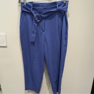 NWT- Ann Taylor Blue Belted Women's Pants Size 8P